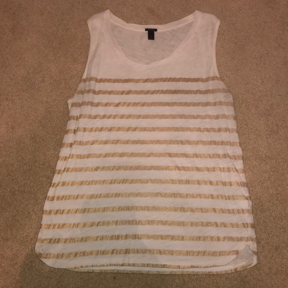 J. Crew gold striped tank